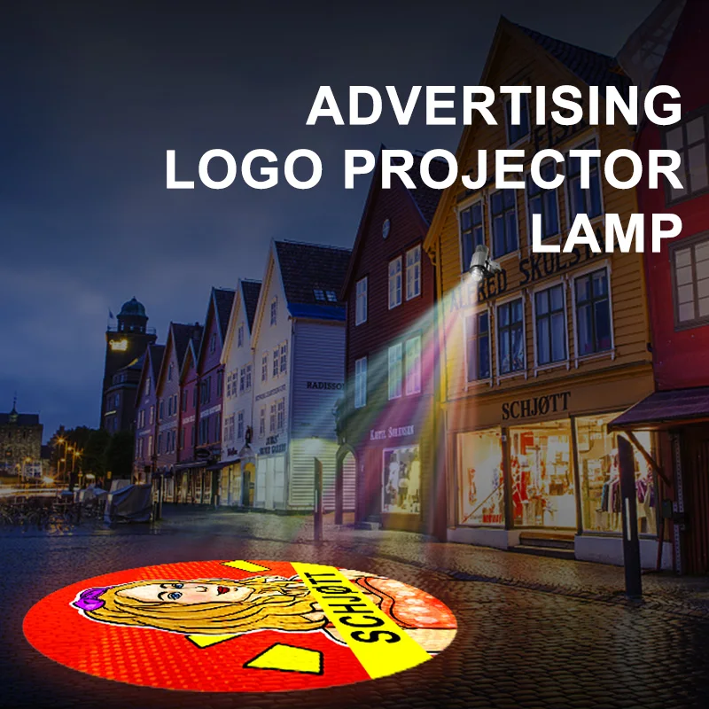Yufan personalizado led hd interior projetor cabeça da porta ao ar livre à prova dwaterproof água girando publicidade imagem lâmpada de projeção gobo logotipo projetor