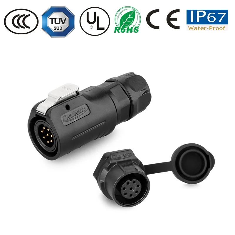 Waterproof connector cable wire male plug female socket panel M12 8pin led lamp/outdoors tv/solar/electronics pastic | Обустройство