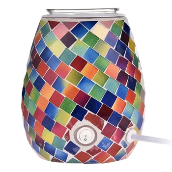 

Eu Plug 18W Electronic Glass Aroma Yoga Aroma Oil Burner Warmer Scented Candle Burner Wax Melt Warmer Night Lamp