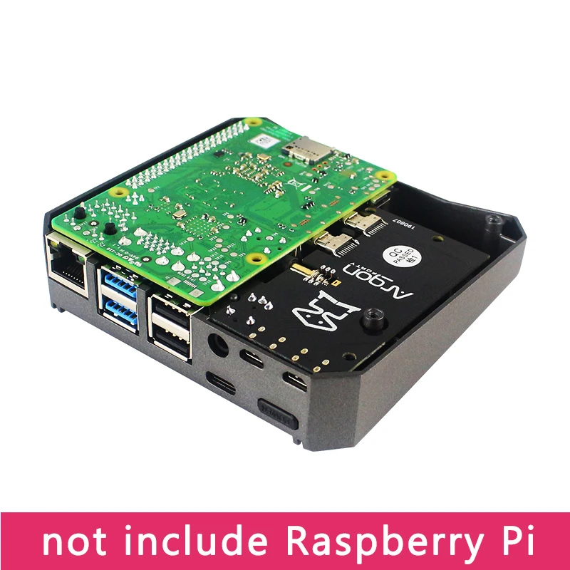 Raspberry Pi 4 Модель B чехол корпус из алюминиевого металла ABS корпус с выключателем питания+ вентилятор охлаждения+ радиаторы для Raspberry Pi 4