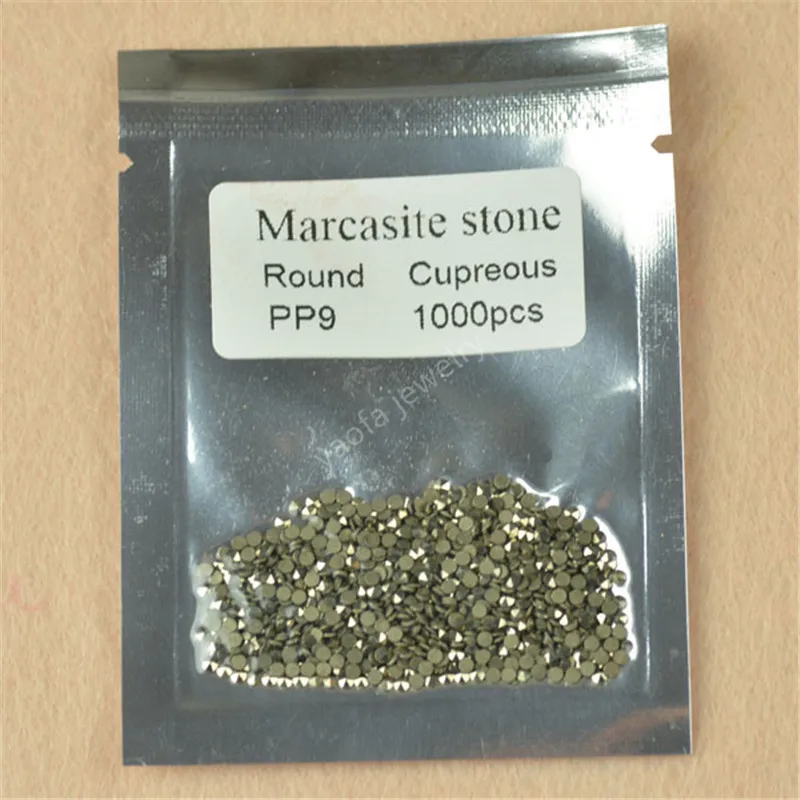 3000pcs Good Quality Flat Bottom Round Shape Cut Marcasite Beads - Main Image