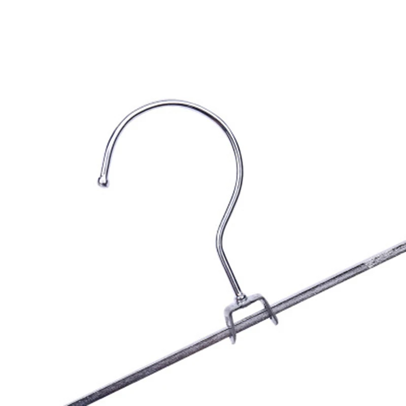 

10Pcs Metal Pants Skirt Hangers Clothes Hangers with 2 Clips Adjustable Durable