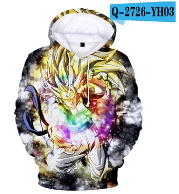 Hot Anime kids Dragon Ball Super Hoodie Male 3D Sweatshirts Super Saiyan Goku Printed Outwear Teen Boy Cartoon Hoody Pullover