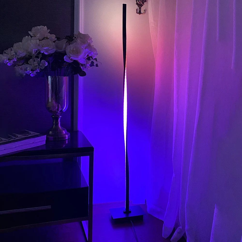 Современная светодиодная напольная лампа RGB декоративные напольные светильники для спальни прикроватная