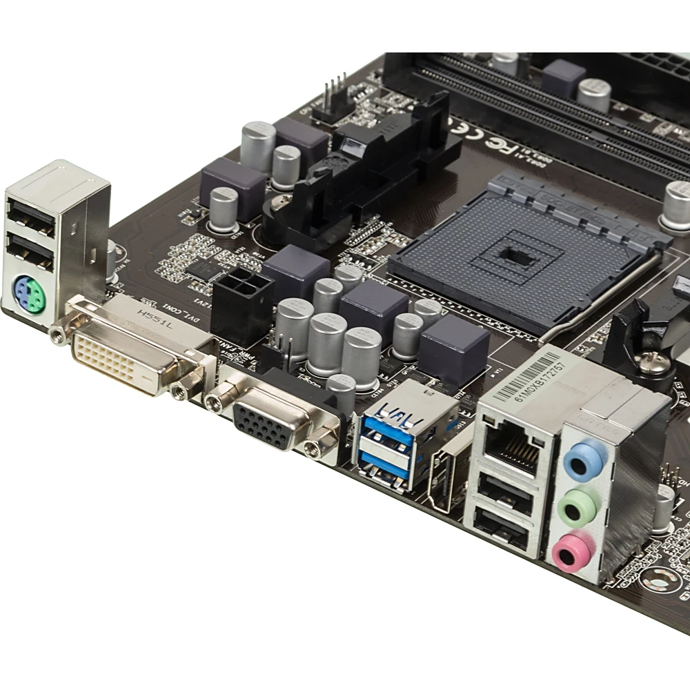 Материнская плата Asrock FM2A68M-HD+ Soc-FM2+ AMD A68H 2xDDR3 mATX AC`97 6ch(5.1) GbLAN RAID+VGA+DVI