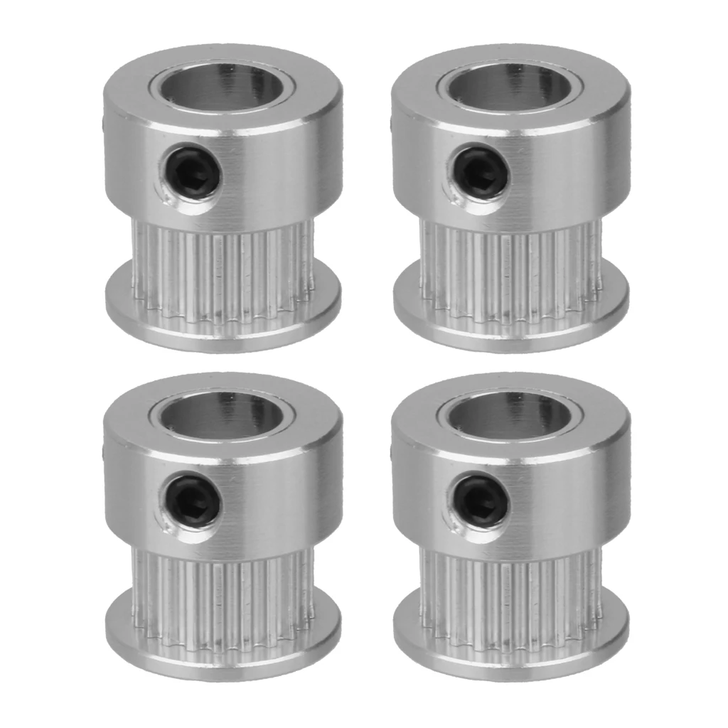 4pcs 3D Printer Extrusion Wheel (Bore 8mm) - Stainless Steel Gear Wheel 20 Tooth for 3D Printer, Extruder