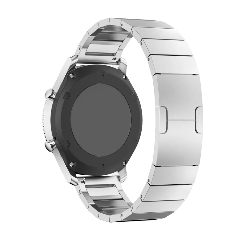 22 мм 20 мм ремешок для часов samsung galaxy watch gear s3 frontier 46 мм 42 мм huawei GT часы из нержавеющей стали Бабочка Пряжка ремешок - Цвет ремешка: Silver