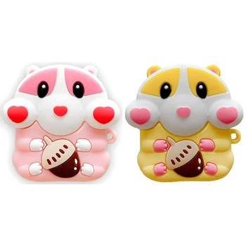 

Soft Silicone Case Cute Cartoon Chestnut Mouse Earphone Case Cover For AirPods Protective Cover For Apple Earphone