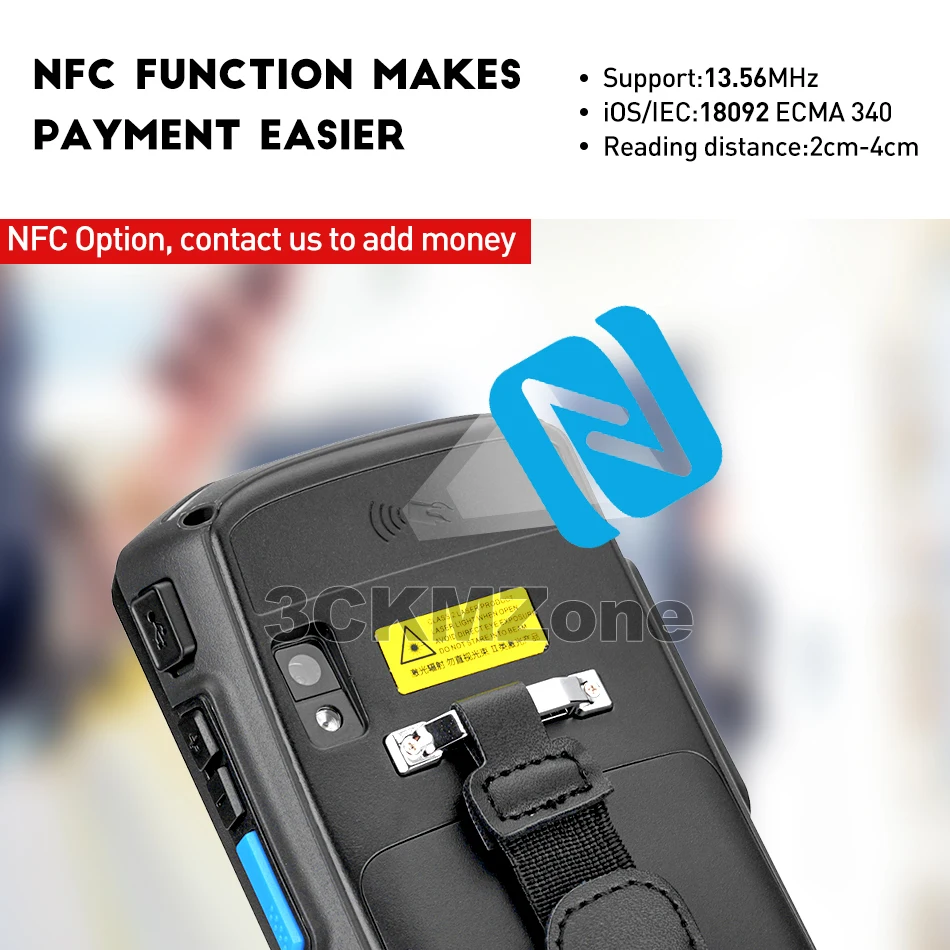  Android 7.0 Handheld Terminal PDA Wireless WIFI Bluetooth Barcode Scanner 1D 2D QR Bar code Reader 