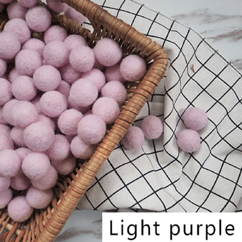 10Pcs 20Mm Round Wool Felt Balls Pom Poms Pompoms Ball Handmade Kids Toys Wedding Christmas Decoration Diy Sewing Craft Supplies