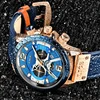 2022 LIGE Men Watches Top Brand Luxury Blue Leather Chronograph Sport Watch For Men Fashion Date Waterproof Clock Reloj Hombre ► Photo 3/6