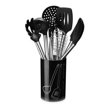 

8 Pcs Silicone Utensils Set Non-stick Kitchen Cooking Tools Set Spatula Shovel Turner Heat Insulation Kitchenware