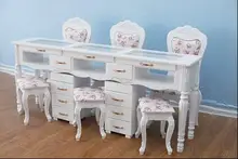

Nail table double deck single double three person nail table and chair package nail table white paint