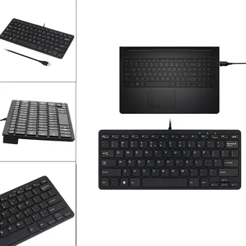 

Ultra Thin Slim 78 Key Wired USB Mini PC Keyboard for PC Apple Mac Laptop Desktop Office Entertainment Laptop Silent Keys