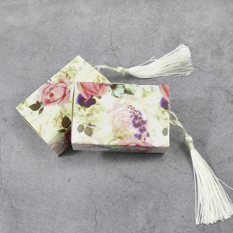 

5pcs Flower Paper Drawer Matches Gift Packing Boxes Wedding Party Candy Box Stationery Container