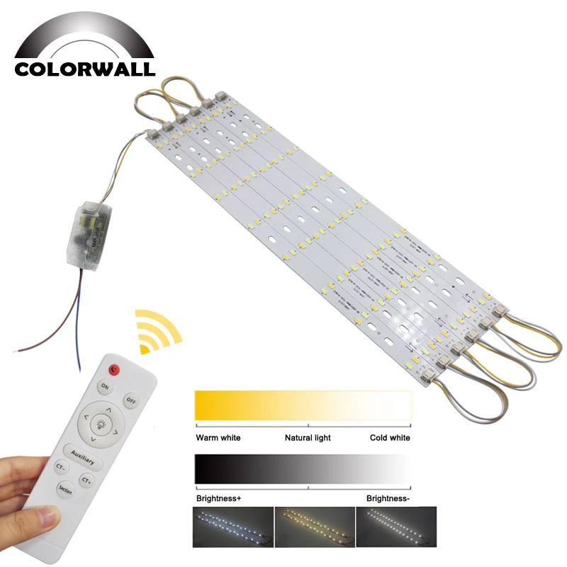 1 комплект 5730SMD Трехцветная температурная световая панель с регулируемой