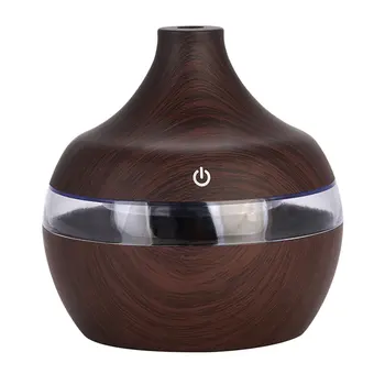 

Creative Wood Grain Air Humidifier Essential Oil Diffuser with Colorful LED Light Air Purifier for Home Office Aromatherapy