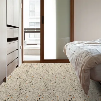 

10Pcs Self Adhesive Tile Stickers PVC Waterproof Non-slip Floor Stickers Wallpapers for DIY Home Decor 30x30cm MU8669