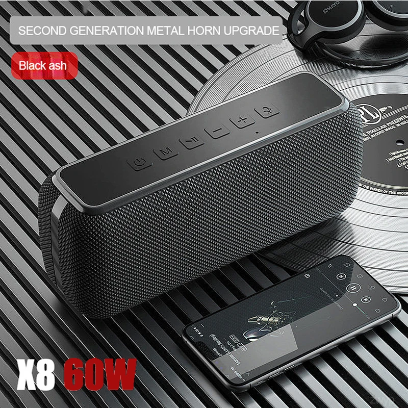 XDOBO X8 60W portable speaker high power bluetooth speaker deep bass TWS stereo subwoofer sound bar speaker supports TF AUX card XDOBO X8 60W portable speaker high power bluetooth speaker deep bass TWS stereo subwoofer sound bar speaker supports TF AUX card