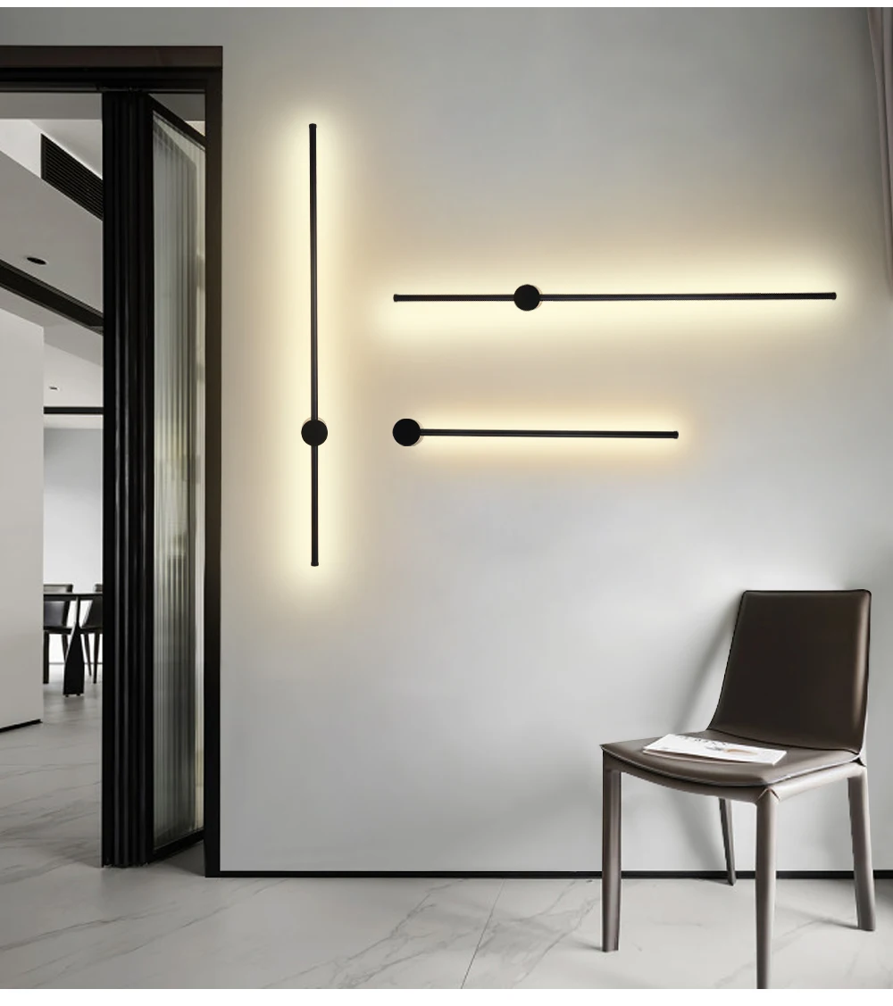 Modern Minimalist Long Led Wall Lamp sconce with switch Home Decor Wall Decor Wall light Indoor Living Room bedroom Bedside Lamp