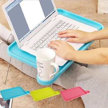 

Fashion Plastic Laptop Stand Table Portable Mobile Computer Notebook Bed Table Folding Laptop Desk for Home Office Sofa Office
