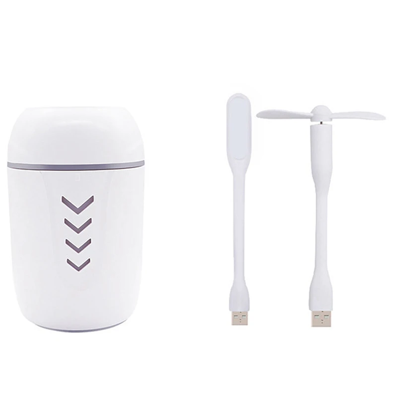 

Air Humidifier 200Ml Large Capacity Household Silent Ultrasonic Air Humidifier With Led Night Light And Fan White