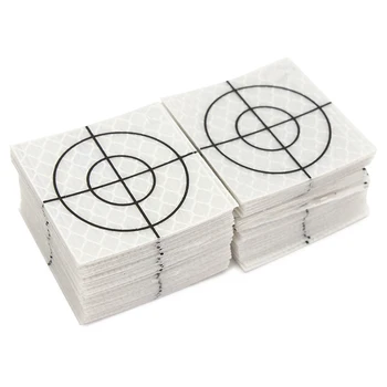 

TOP 100Pcs Prism Measurement Reflector Sheet Reflective Tape Target Total Station Tunnel Survey 40X40Mm