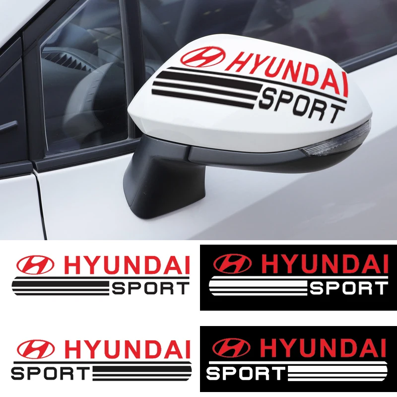 

Fashion Car Rearview Mirror Sticker Auto Decal for Hyundais Santa Fe Sonata Solaris Azera Creta I30 Ix25 Tucson IX35 Accessories