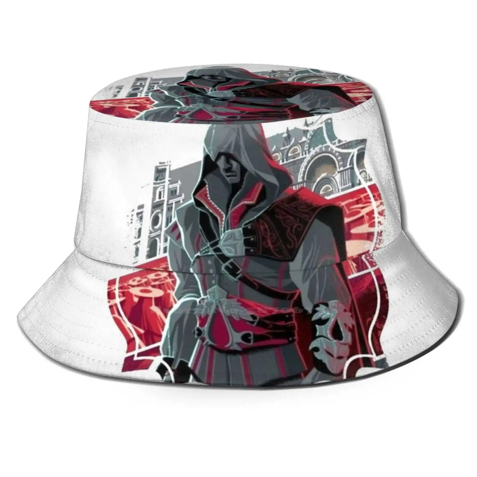 Alta?R Dalla Maglietta Berretti Coreani Divertenti Cappelli Da Pescatore Da Spiaggia Giochi Da Gioco Gamer Ps4 Ps3 Creed Assassins Ezio Killer Logo Ga