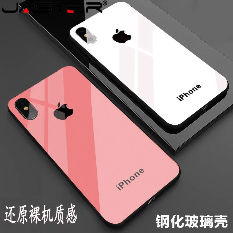 Роскошный чехол из закаленного стекла для телефона для iPhone XS Max XR X 6 7 8 8S Plus пылезащитный и взрывозащищенный чехол для телефона