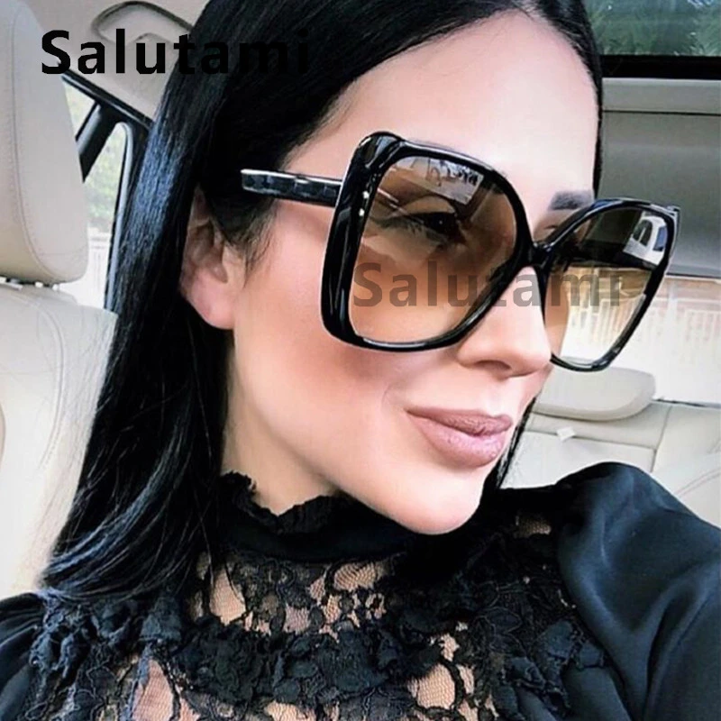Oversize Butterfly Cat Eye Sunglasses For Women 2023  Brand Vintage Rivet Sun Glasses Big Frame Female Sexy Chic Shades_voghion.com