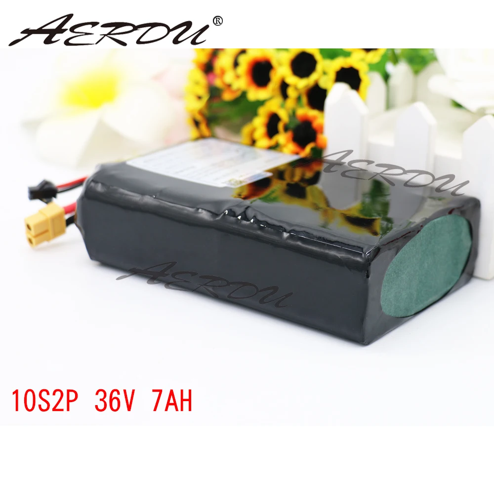 AERDU 10S2P е-байка 36В 7Ah аккумуляторная батарея для зарядки Ноута и сотового телефона 35E XT60 SM Американская классификация проводов 2р