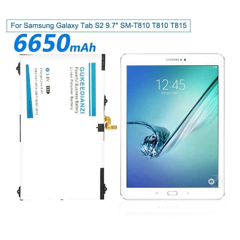 GUKEEDIANZI EB-BT810ABE 6650 мАч планшет батарея для samsung Galaxy Tab S2 9," SM-T810 T810 T815 сменная батарея