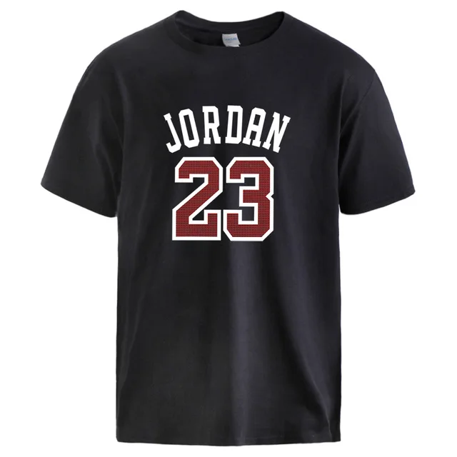 100% Cotton Summer Sale New Tee Jordan 23 Print Men T-Shirt Top Quality Loose Hip Hop Brand Short Sleeve T Shirt | Мужская одежда