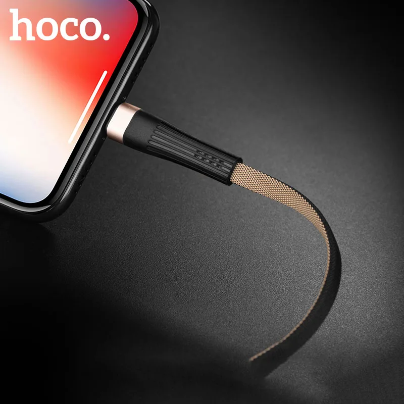 HOCO U39 24 шт./лот 1,2 м нейлоновый Прочный USB кабель для iPhone type-C кабель Micro кабель для samsung USB C провод зарядного устройства