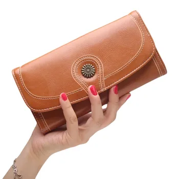

SONG FRIEND Hot Sale Women Clutch Leather Wallet Female Long Wallet Women Zipper Purse Strap Money Bag Purse For iPhone