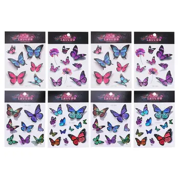 

12 pcs Temporary Tattoos Eco-friendly 3D Colorful Body Art Sticker for Women