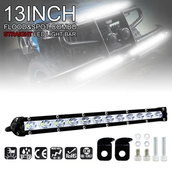 

13 Inch 36W 6000LM LED Work Light Bar Offroad Car LED Work Lamp for Motorcycle Tractor Boat Off Road 4WD Truck SUV ATV Worklight