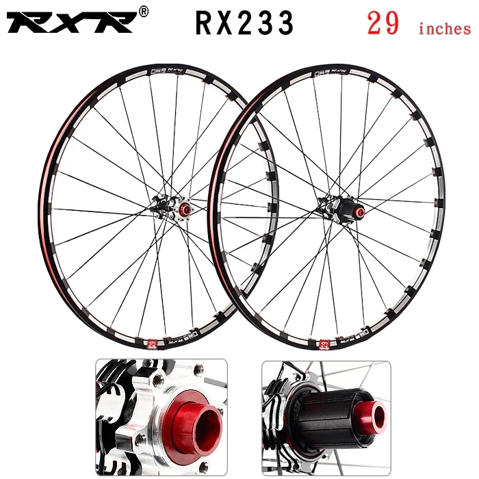 29 black 100x142mm RXR 2" RX233 колеса Углеродные ступицы диски для горных велосипедов тормоза 5 подшипники колеса велосипеда Наборы горный велосипед 7-11Speed через ось/дисковый тормоз для горного велосипеда колеса - Цвет: 29 black 100x142mm