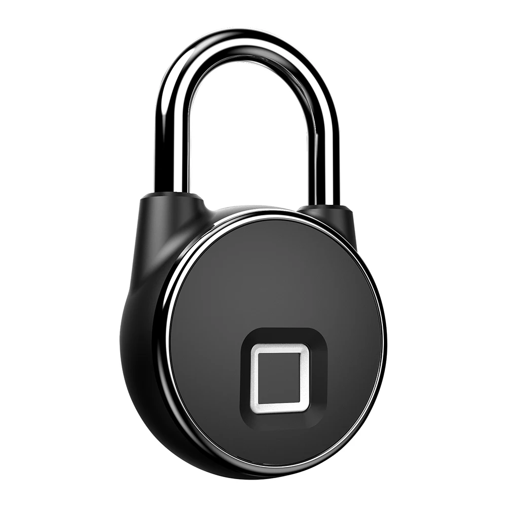 

Hot IP66 Waterproof Anti-Theft Security Padlock Rechargeable USB Smart Keyless Fingerprint Lock 10-Groups Fingerprints for Cases