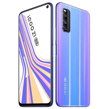 Перейти на Алиэкспресс и купить Оригинальный vivo IQOO Z1 5G Celular MediaTek 1000Plus 6 ГБ 128 ГБ отпечаток пальца + распознавание лица 6,57 ''полный экран 44 Вт зарядка мобильного телефона