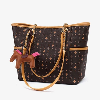 

Genuine Leather Tote Bag for Women 2020 New Large Capacity Women's Shoulder Bags Ladies Shopping Travel Purse Luxury Louis Brand