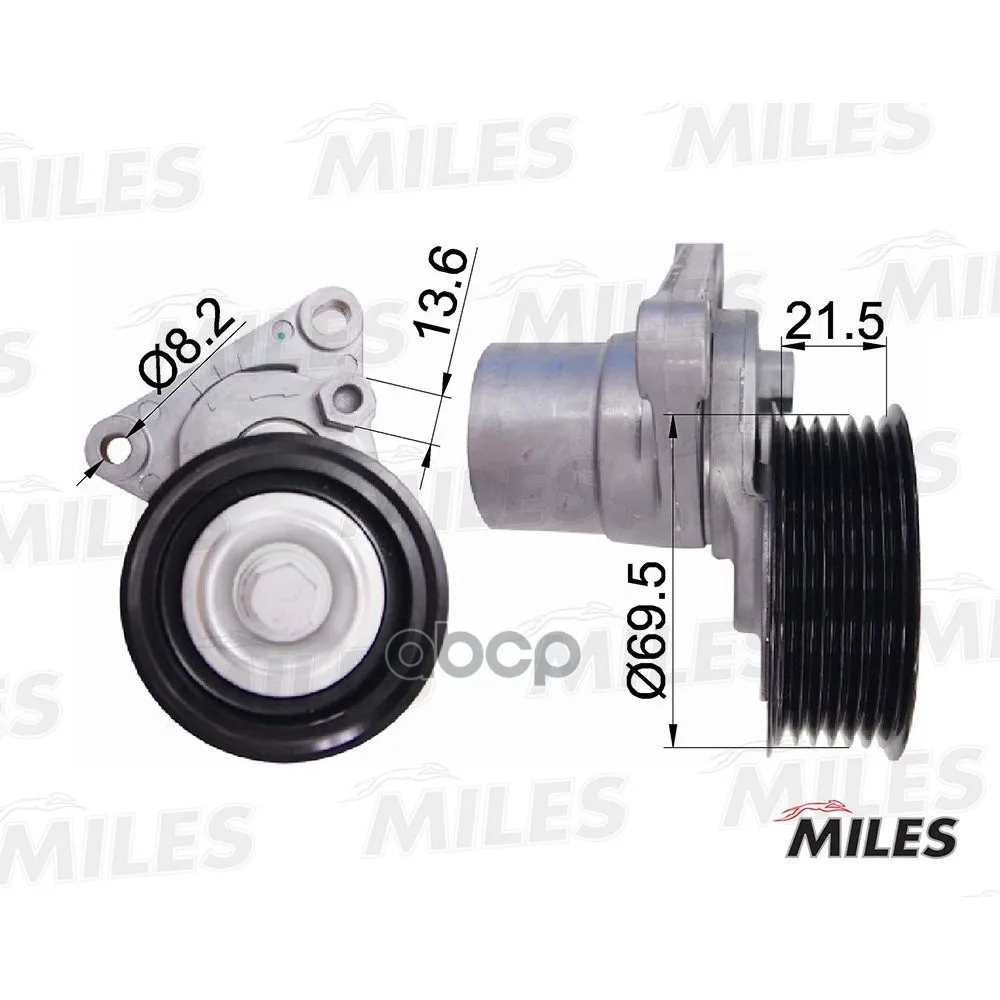 Натяжитель Ремня Приводного Mazda 6 1.8-2.5 Miles Ag00306 Miles арт. AG00306