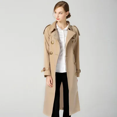 

Тренч Женский, до колен, свободный, В5, высокое качество