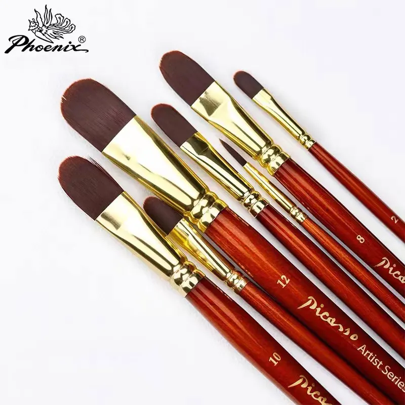 

Кисти для рисования, набор кистей "Phoenix", набор синетики 10 шт., длинная ручка, острая кисть