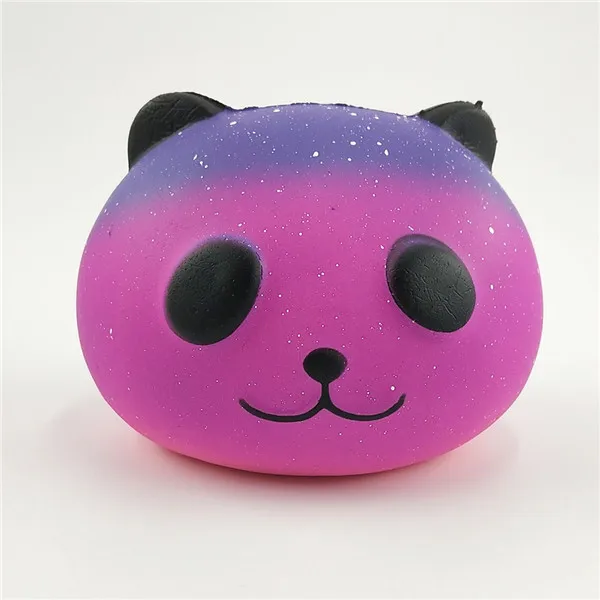 purple Новые Мягкие сжимающие игрушки мягкие Мультяшные кавайные головы панды из полиуретановой пены ароматизированные медленно растущие игрушки для снятия стресса мягкие игрушки - Цвет: purple
