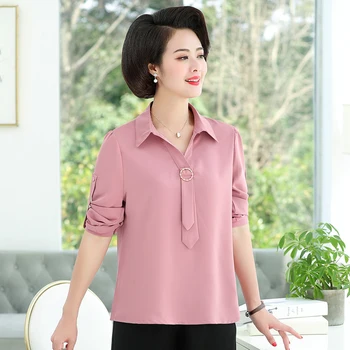 

New 2020 Spring Long Sleeve Women'S Tops Fashion Office Lady Shirt Women Blouse Lapel Women'S Clothing Blusas Plus Size