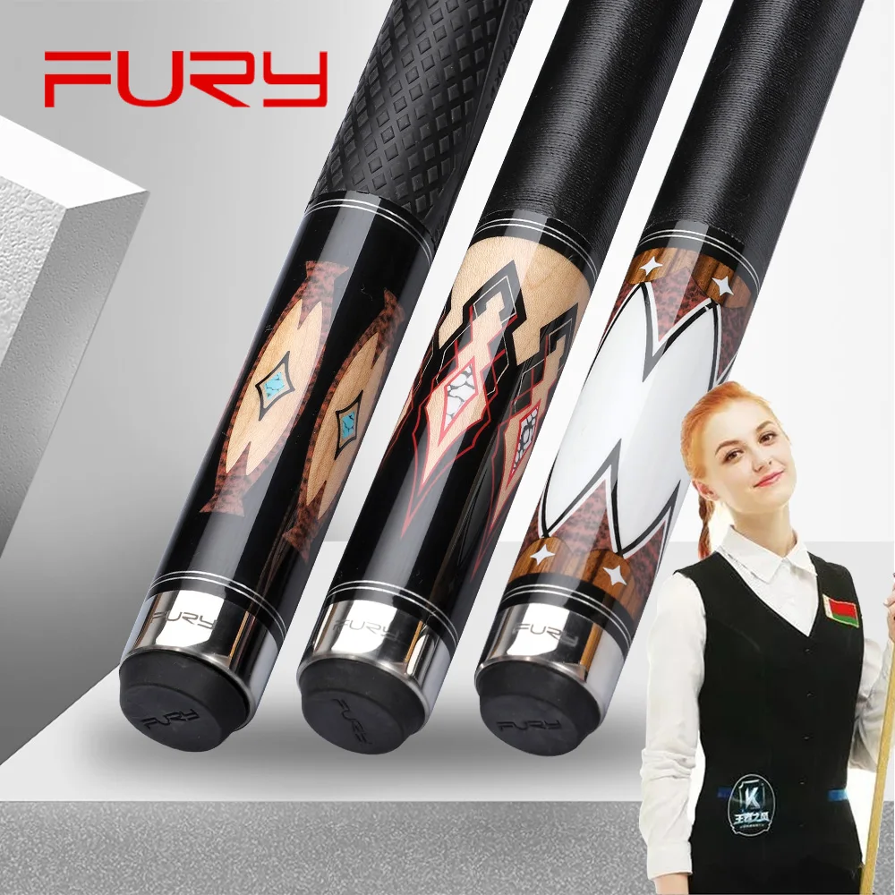 Kaufen FURY DE Alle Handmade Pool Queue mit Fall 11,75mm 13mm Spitze Billard Queue Kit für champion Profisportler HTo KTo