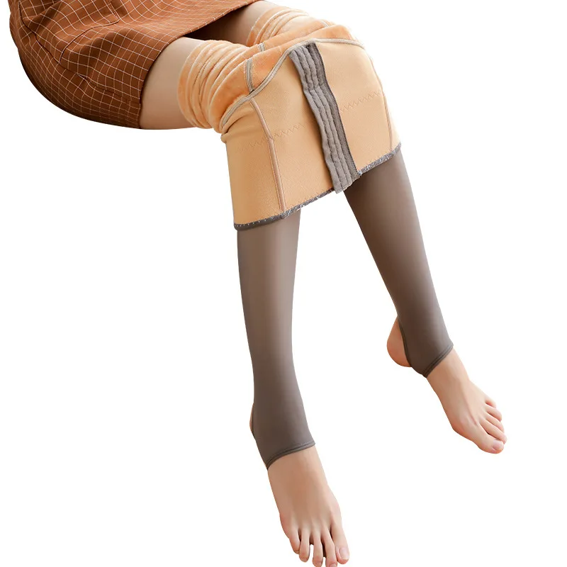 New Collant Femme Winter Women Tights Lace Breasted Warm Tights Women Abdomen Adjustable Pantyhose Stockings Medias De Mujer