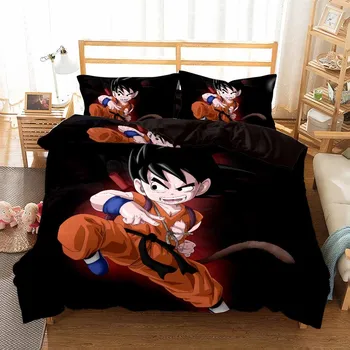 

2/3 Pieces Dragon Ball Bedding Set 3D Print Japan Anime Duvet Cover Home For Bedroom Bed Quilt Cover Pillowcase(No Sheets)